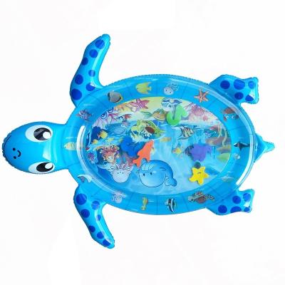 China Eco-friendly Material Inflatable Baby Water Mat Inflatable Sea Turtle Shape Baby Water Mat Newborn Infant Toys Gifts for sale