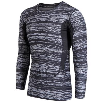 China Wholesale Gym Dry Fit Mens Compression Long Sleeve T Shirts Antibacterial for sale