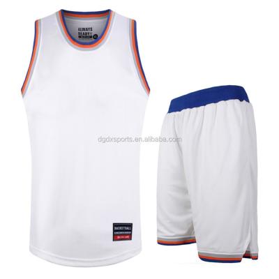 China Antibacterial Custom White No Minimum Dry Fit Reversible Basketball Uniform for sale