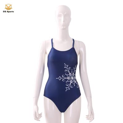 China Girls Professional Anti-UV Sublimation Crothless Swimwear Ladies Unlined One-Piece Training Competition Racing Swimsuit for sale