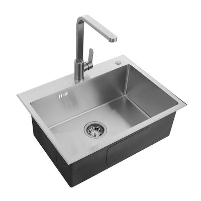 China Without Faucet SS304 Stainless Steel High Quality Single Bowl Kitchen Sink With Faucet for sale