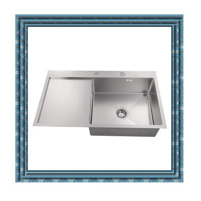 China Without Single Basin 304 Stainless Steel Dish Faucet Drain Laundry Kitchen Sink Deep Cabinet for sale