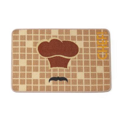 China Newest Household Kitchen Floor Mat Waterproof Cartoon Multifunctional Kitchen Anti Slip Washable Oil Resistant Mat for sale