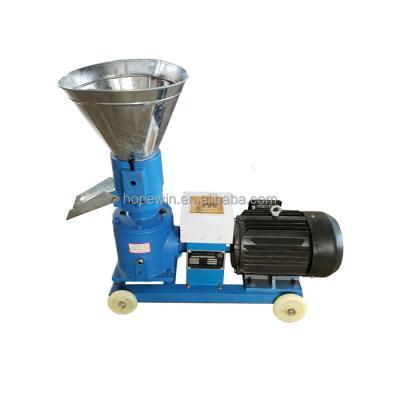 China Small Poultry Farm Flat Die Animal Feed Four Rollers Feed Pellet Making Machine for sale