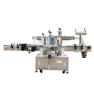 China Food Round Bottle Labeling Machine Automatic Double Sides Shampoo Bottle Label Applicator for sale