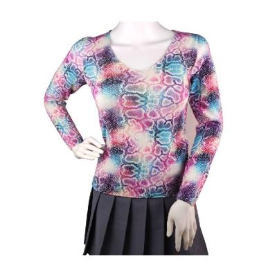 China QUICK DRY custom tie dye print women apparel long sleeve knitted sweater digital 1 piece print for sale