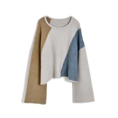 China Anti-Wrinkle New Style Women's Crewneck Sweater Rocket Sleeves for sale