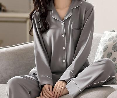 China QUICK DRY Women Sleepwear Cardigan Set Long Sleeve 100%cotton Home Clothes for sale