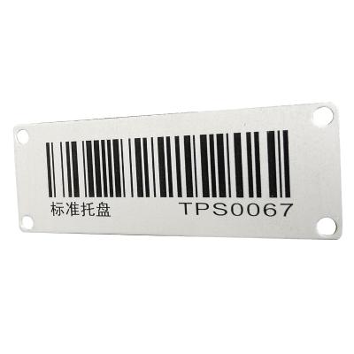 China High& Custom Low Temperature Resistance Qr Code Asset Barcode Labels Laser Engraving Serial Number Metal Plates for sale