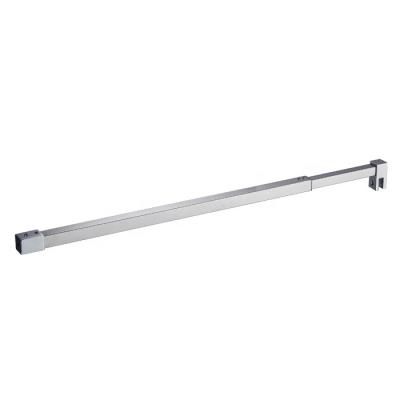 China 800mm-1200mm Modern Telescopic Shower Screen Glass 6-8mm Walk In Straight Angled Support Arms 304 Stainless Steel Bathroom Hardware for sale