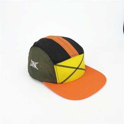 China Custom Nylon DRI JOINT Hat Sports Summer Hat 5 Panel Fit Running Snapback Hat With Embroidered Logo for sale