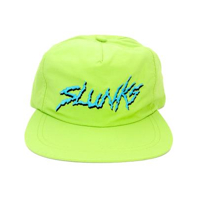 China Custom Embroidery 5 Panel COMMON COMMON Neon Nylon Snapback Hat Unstructured for sale