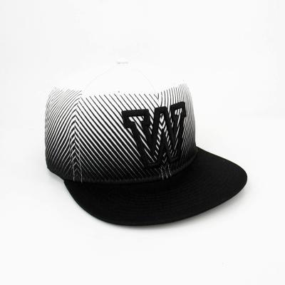 China COMMON COMMON Black White Custom Design Snapback Caps Wholesale Bulk Snapback Hats for sale