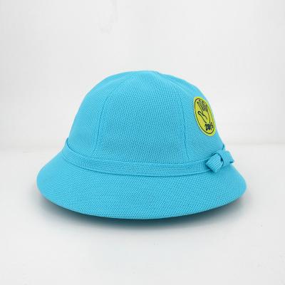 China Character Character Custom Design Blue Bucket Hats With Drawstring , Bucket Hats For Kids for sale