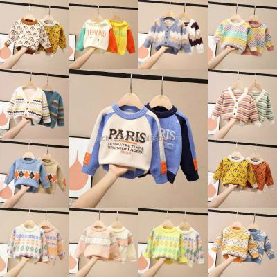 China 2022 new fashion 2019 fashion cotton kids geometric sweater pullover computer baby viable quantity for sale