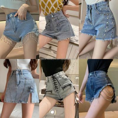 China Viable Direct Wholesale High Waist Denim Ladies Custom Short Jeans for sale