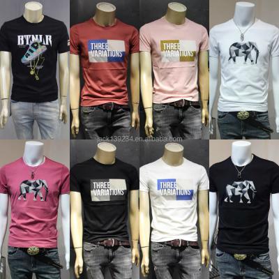 China Custom Printing High Quality 100% Fully Stocked Anti-Shrink Cotton Men's T-Shirt for sale