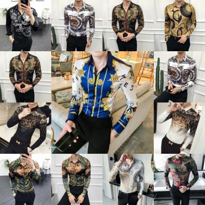 China Best Selling Shirts Anti Shrink Polyester Printing Full Shape Round Neck Man Long Sleeve T Shirts Mens For Men for sale