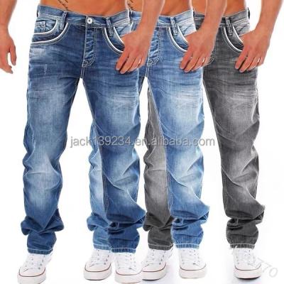 China 2022 factory wholesale QUICK DRY jeans men's straight pants ripped denim black jeans for men stylish for sale