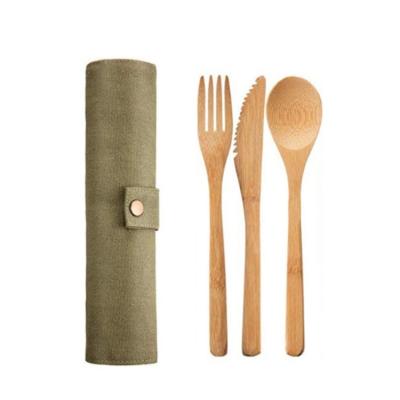 China Sustainable Low Price Hot Selling Eco Friendly Bamboo Straws Fork Full Spoon and Knife Travel Cutlery Combo Set for sale