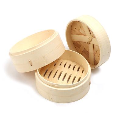 China Reusable Kitchen Food Grade Eco - Friendly Bamboo Steamers 6inch 7 inch 8 inch Bamboo Steamer for sale