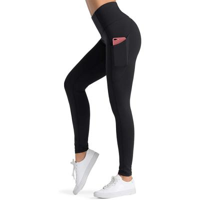 China Breathable High Waist Yoga Leggings With 3 Pockets, Running Tummy Control Workout 4 Way Stretch Yoga Pants for sale