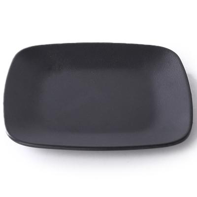 China Sustainable Made in China, custom-made black melane dinnerware square plate snap plate for sushi for sale