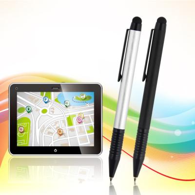 China ball pen+stylus only 2 slim cheap promotional in 1 fabric metal precision stylus pen for sale