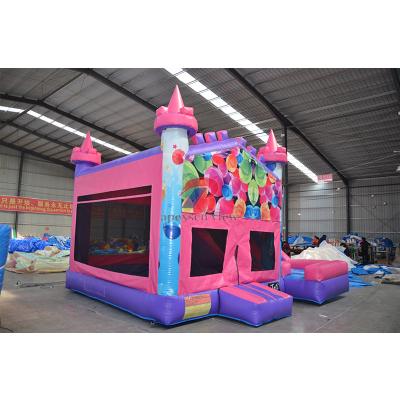 China PVC Happy Backyard Inflatable Bounce House, Kids Small Inflatable Water Slide With Water Slides Pool Ball Pit for sale