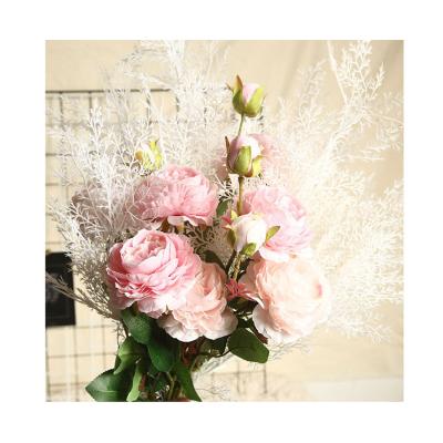 China Wholesale touch natural plant simulation roll edge mounted home decoration handmade flowers wedding living room artificial rose flowers for sale