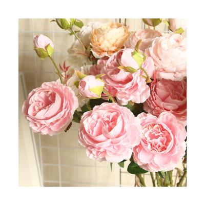 China Natural Touch Plant Boarded Artificial Rose Silk Flowers Single Rose For Wedding Party Home Store Decoration for sale