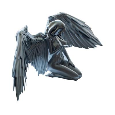 China High Quality Artificial Art Resin Nude Female Angel Wings Carving Decoration Craft Garden Ornaments for sale