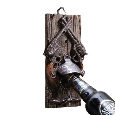 China Creative Home Decor Iron Home Decor Opener Wall Mounted Beer Bottle Opener for sale