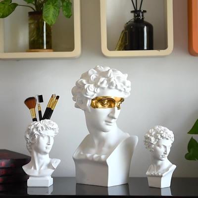 China Europe Scandinavian David Resin Plaster Arm Ornaments Small Pen Venus In Storage Literary Broken Creative Head Flower Arrangement Holder for sale