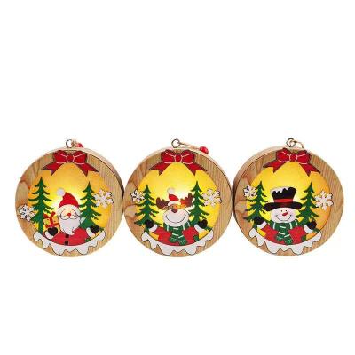 China Christmas Gift Wooden Night Light Stars Decor Christmas Tree Decoration for sale