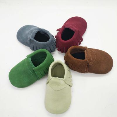 China Cute Happy Newborn Infant Leather Moccasin Gommino Baby Shoes Girl Baby Moccasins for sale