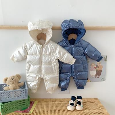 China Spandex/cotton baby thickened bright face to keep warm fall and winter outing clothes for sale