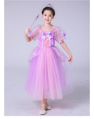 China Kids Breathable Hollywood Flower Cosplay Baby Costume Elsa Ana Princess Dress for sale