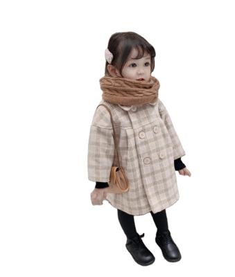 China Autumn And Winter Girls Wool Western Style Thickened Plaid Breathable Quilted Jacket for sale