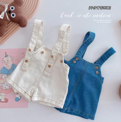 China Autumn Fashion Soft Baby Kids Spring Suspender 0-4Y Denim Short Shorts Breathable for sale