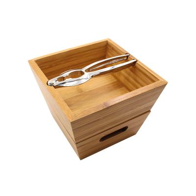 China Various Sustainable High Quality And Durable Shelled Walnut Kitchen Tools Nut Cracker With Bamboo Box for sale