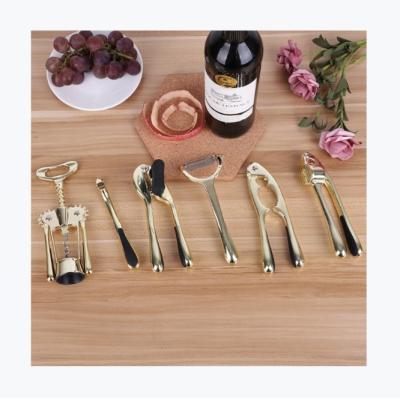 China Multifunctional Contemporary Hot Sale Metal Bottle Opener Bottle Opener Gift Set With Wooden Box Luxury Wine Accessories Gift Set for sale