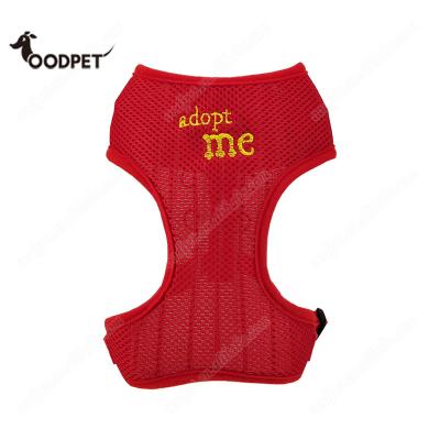 China Viable Adopt Me Breathable Soft Air Mesh Dog Harness for sale