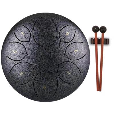 China Hot Selling Alloy Steel 8 Inch 8 Notes Flower Professional Steel Drum Drum Tongue Steel Silver Performing Steel Musical Instrument Tank for sale