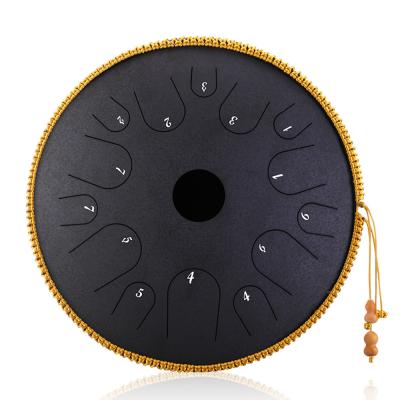 China Steel professional pure copper tongue drum 14 note 14 inch, drum hangpan steel, handpan drum, blue for sale