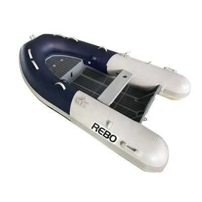 China Durable 9ft Aluminum Hull RHIB270 Double Hull Inflatable Boat Oar Hypalon / PVC For Fishing for sale