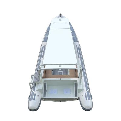 China Durable 29ft Aluminum Hull RIB860 Hypalon / PVC Inflatable Boat With T Top For Family for sale