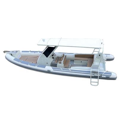 China Durable 28ft Aluminum Ocean Hull Inflatable Boat RHIB860 Double Deep V Hypalon / PVC for sale