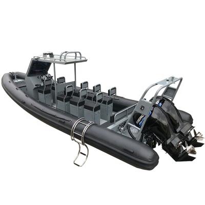 China Durable 28ft RHIB 860 Aluminum Hull Army Patrol Inflatable Hypalon Boats For Sale for sale