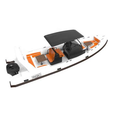 China 25ft RHIB760 Ultralight/Durable Heavy Duty Rigid Aluminum RIB Boats For Ocean ORCA/Hypalon/PVC for sale